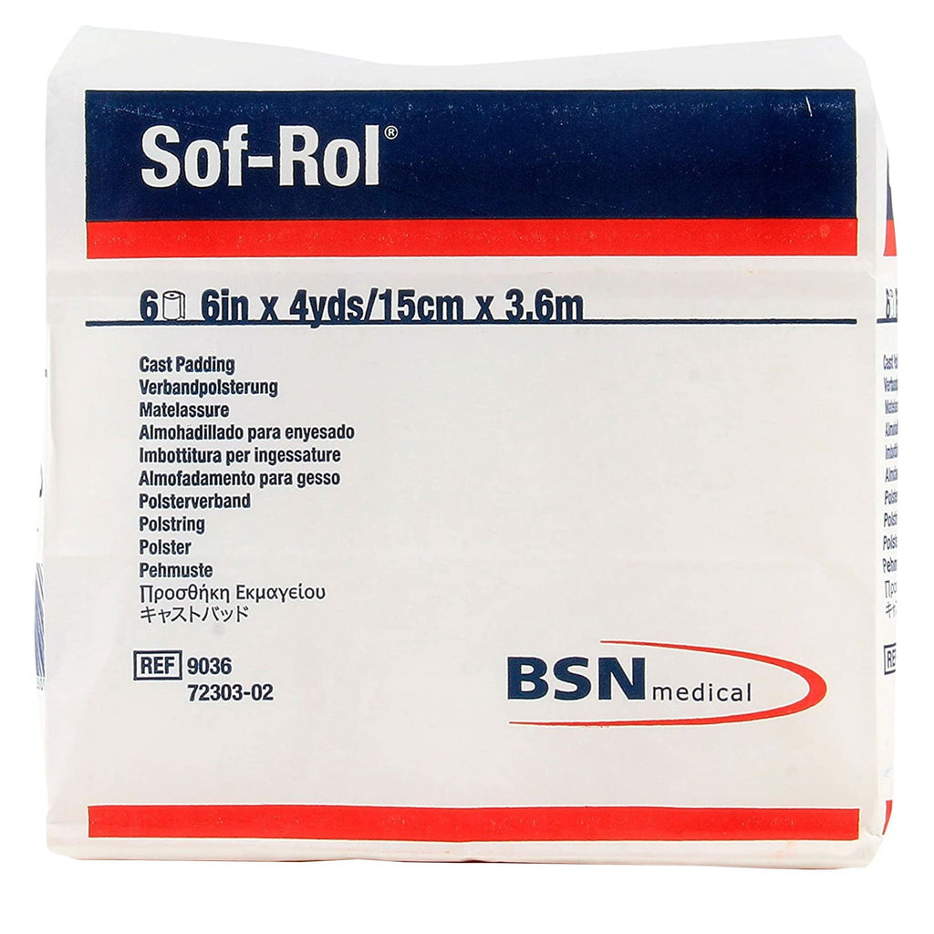 Sof-RolÂ¨ White Rayon Undercast Cast Padding, 6 Inch x 4 Yard