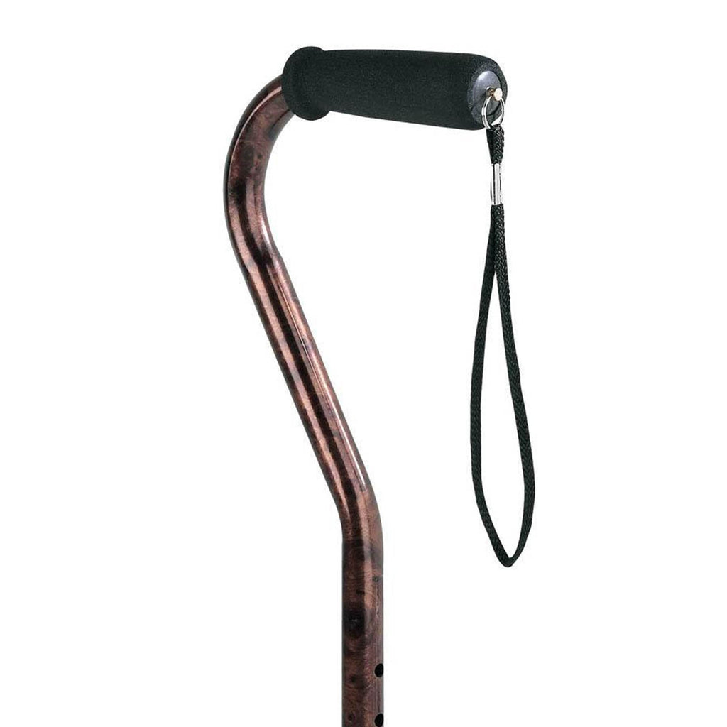 Carex Offset Cane, Height-Adjustable, 31"- 40", Bronze