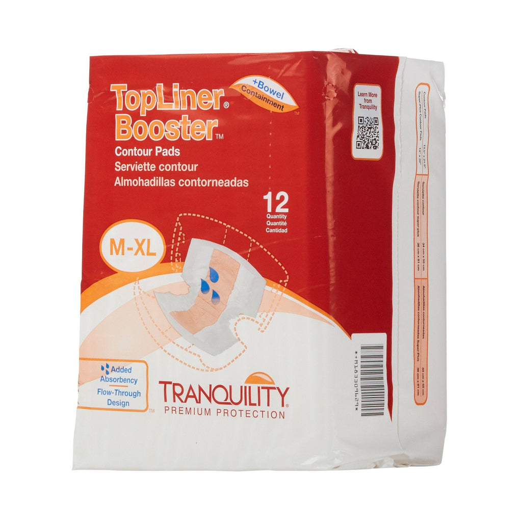 TranquilityÂ¨ Top LinerÂ¨ Added Absorbency Incontinence Booster Pad, 13_ x 21_ Inch