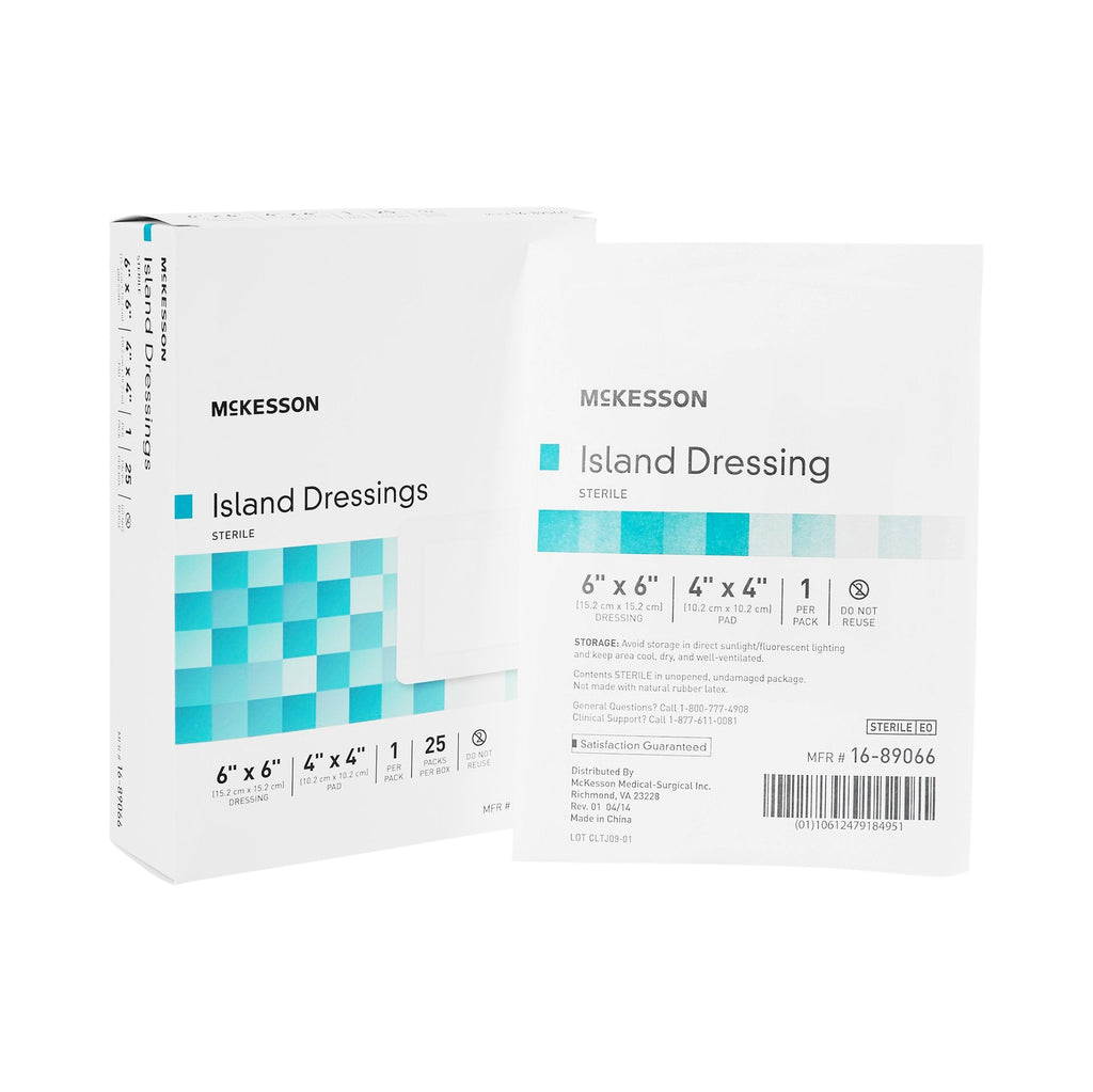 McKesson White Adhesive Dressing, 6 x 6 Inch