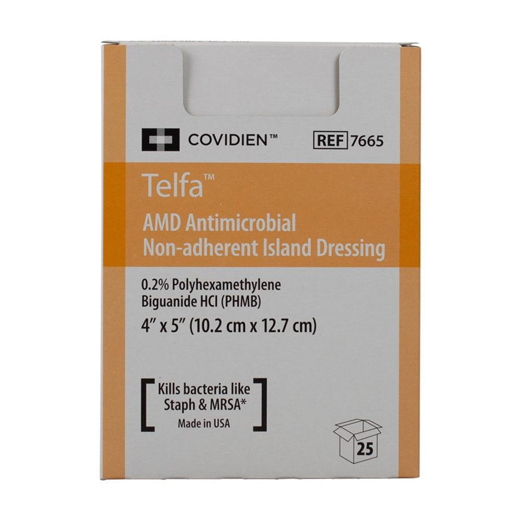 CovidienÂª TelfaÂª Impregnated Antimicrobial Dressing, 4 x 5 Inch