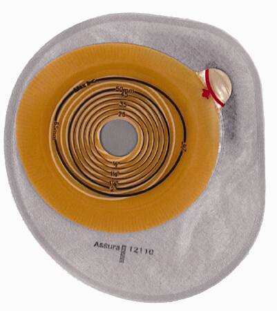 AssuraÂ¨ One-Piece Closed End Transparent Colostomy Pouch, 7 Inch Length, 1 Inch Stoma
