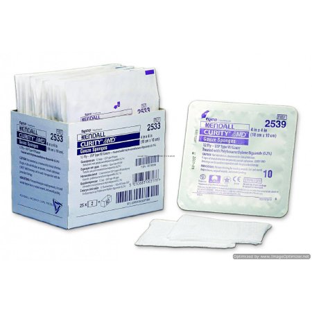 CurityÂª AMDÂª Sterile Antimicrobial Gauze sponge, 4 x 4 Inch