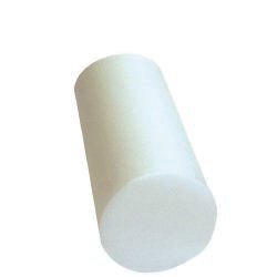 CanDoÂ¨ Round Roller, Polyethylene Foam, 6 in. Dia. x 12 in. L, White
