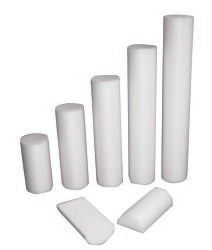 CanDoÂ¨ Round Roller, Polyethylene Foam, 4 in. Dia. x 36 in. L, White