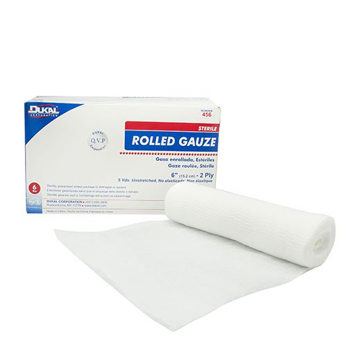 DukalÂª Sterile Fluff Bandage Roll, 6 Inch x 5 Yard