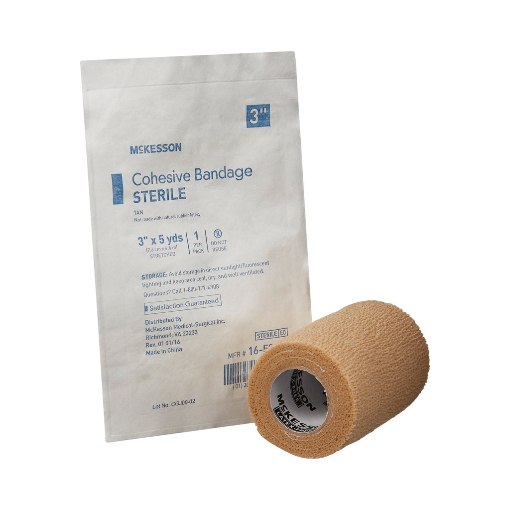 McKesson Cohesive Bandage, Sterile Tan, 3" x 5 yds