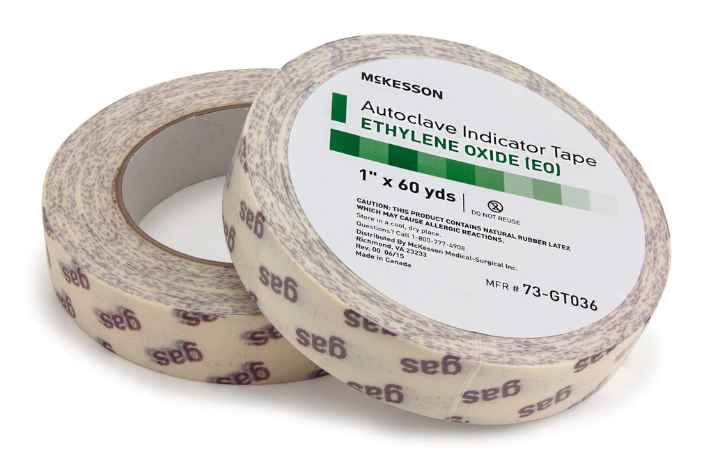 McKesson Ethylene Oxide Gas Indicator Tape, 1 Inch x 60 Yard