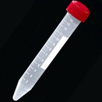 Centrifuge Tube Conical Bottom Plain 19 X 120 mm 15 mL Red Screw Cap Polypropylene Tube