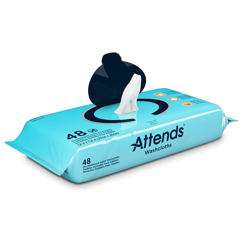 AttendsÂ¨ Scented Washcloths, 48 Count Soft Pack