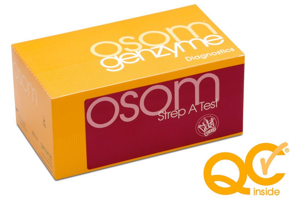 Rapid Test Kit OSOM® Infectious Disease Immunoassay Strep A Test Throat Swab Sample 50 Tests