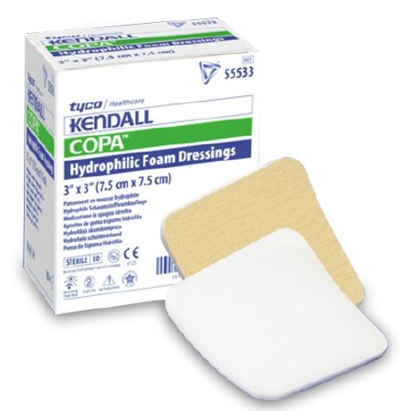 KendallÂª Adhesive without Border Foam Dressing, 3 x 3 Inch