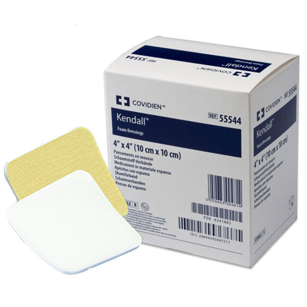 KendallÂª Adhesive with Border Foam Dressing, 4 x 4 Inch