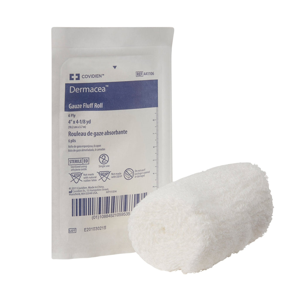 DermaceaÂª Sterile Fluff Bandage Roll, 4_ Inch x 4-1/10 Yard