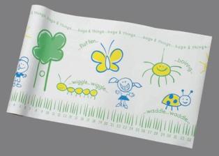 TidiÂ¨ Choice Smooth Table Paper, 18 Inch x 225 Foot, Print (Bugs and Things)