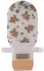 AssuraÂ¨ColoKidsÂª Drainable Teddy Bear Design Colostomy Pouch, 6_ Inch Length, 1 Inch Flange