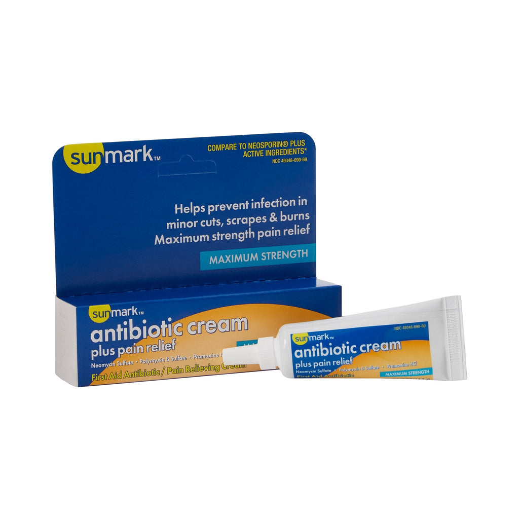 sunmarkÂ¨ Neomycin Sulfate / Polymyxin B Sulfate / Pramoxine HCl First Aid Antibiotic with Pain Relief, 0.5 oz. Tube