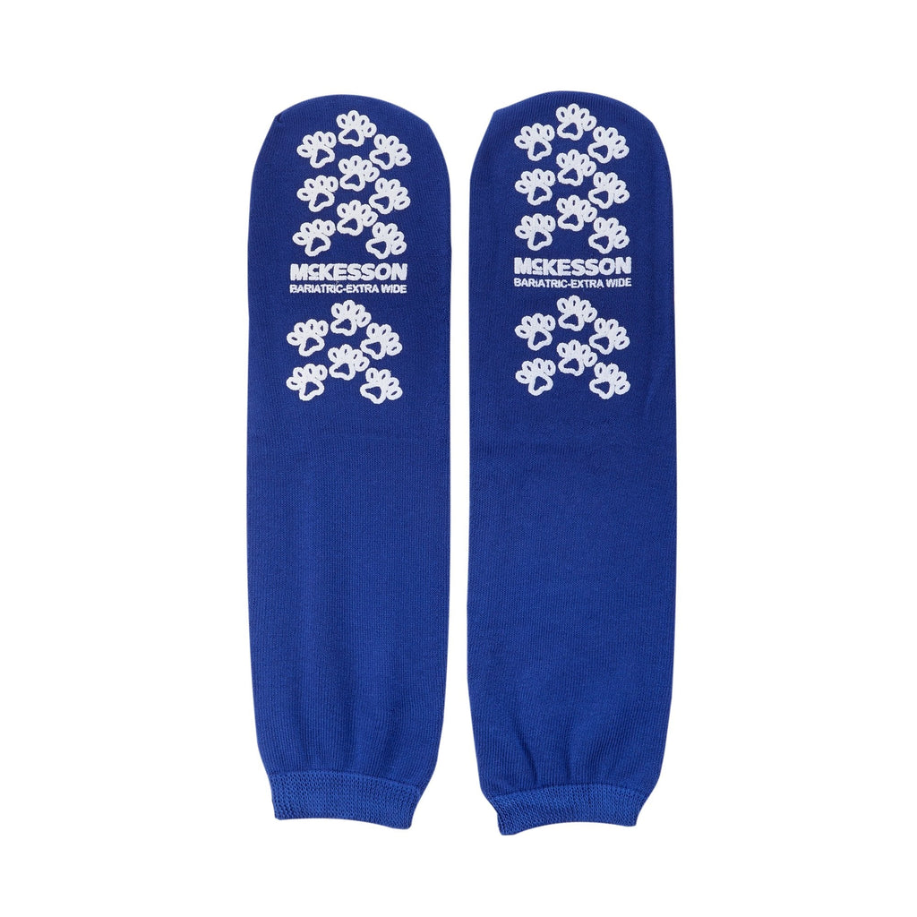 McKesson TerriesÂª Adult Slipper Socks, Bariatric / X-Wide, Royal Blue