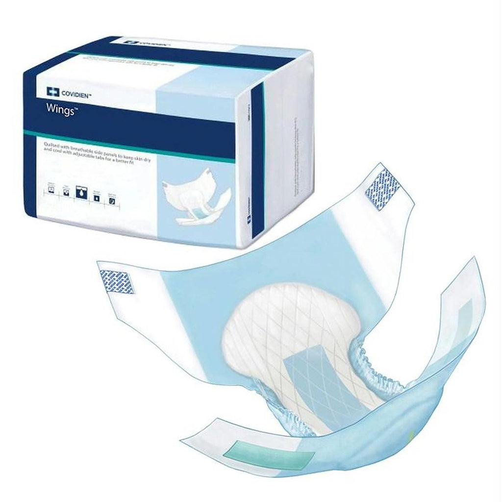 WingsÂª Ultra Hook & Loop Quilted Extra Heavy Absorbency Incontinence Brief, Small