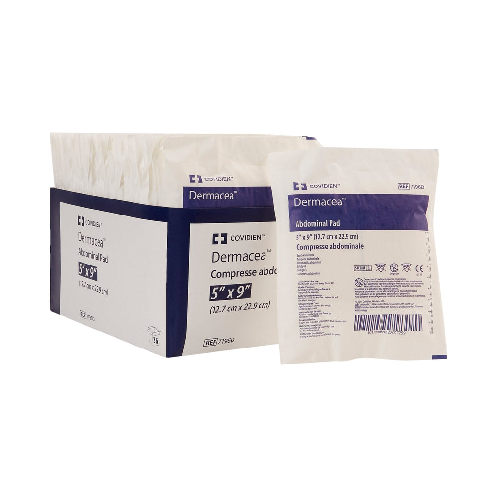 DermaceaÂª Sterile Abdominal Pad, 5 x 9 Inch