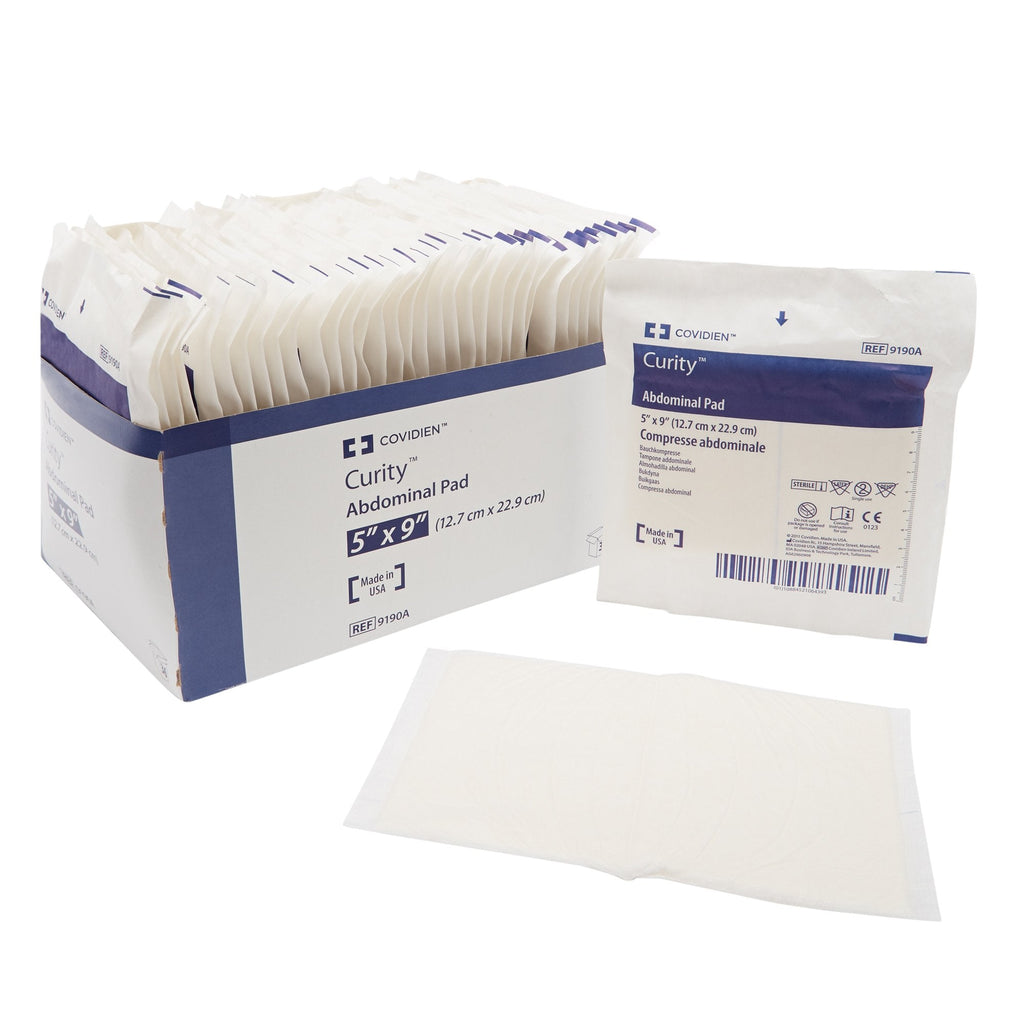 CurityÂª Sterile Abdominal Pad, 5 x 9 Inch