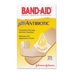 Band-AidÂ¨ with NeosporinÂ¨ Tan Adhesive Strip, Assorted Sizes