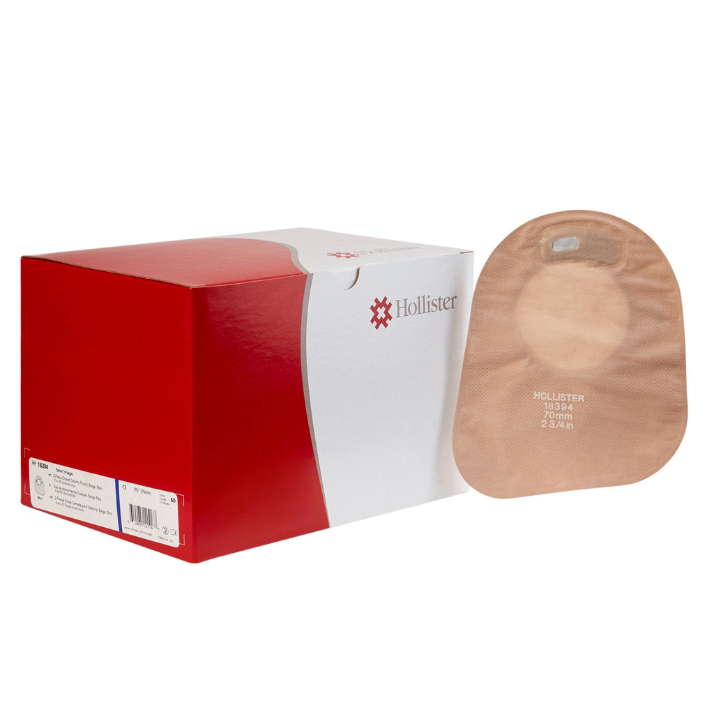 New ImageÂª Two-Piece Closed End Beige Filtered Ostomy Pouch, 7 Inch Length, 2_ Inch Flange
