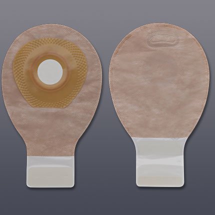 PremierÂª One-Piece Drainable Beige Filtered Ostomy Pouch, 7 Inch Length, Mini, 1-3/8 Inch Stoma