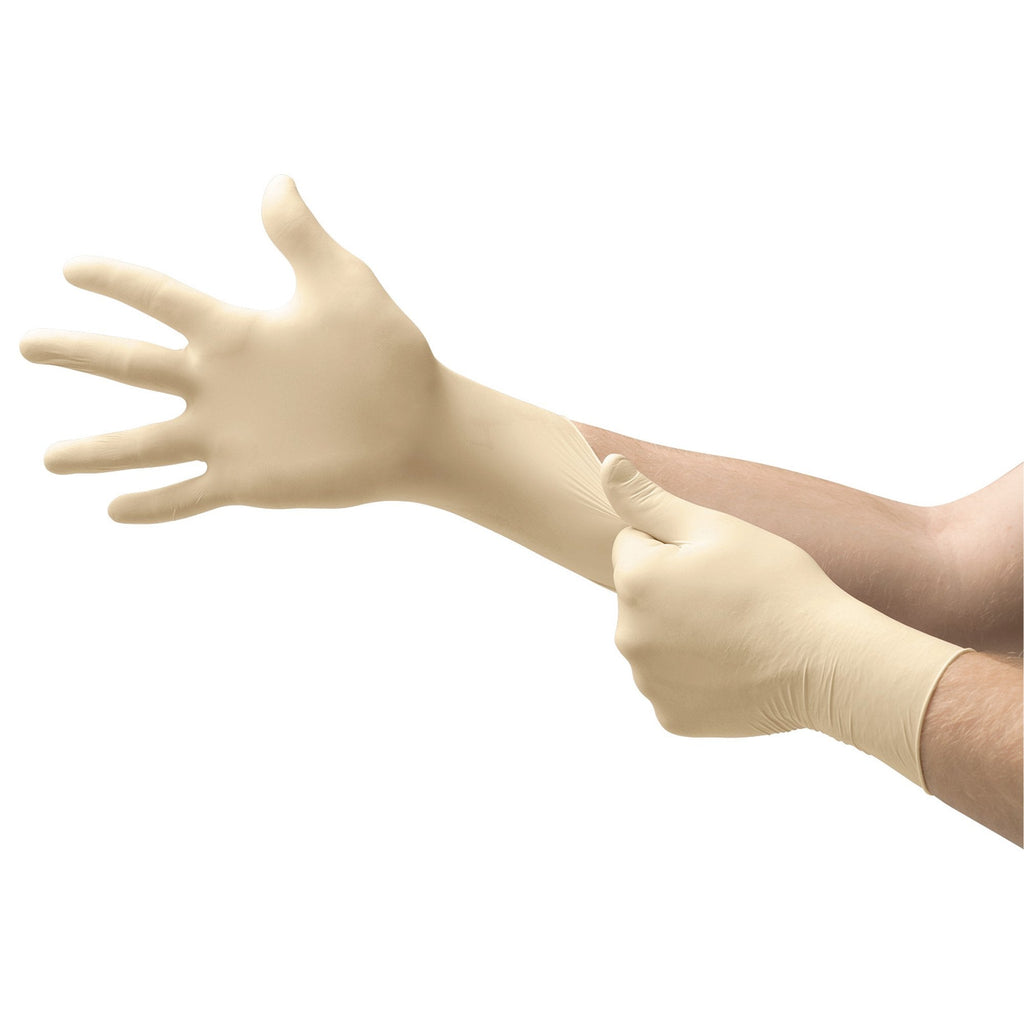 MicroflexÂ¨ ComfortGripÂª Latex Gloves, Large, Natural