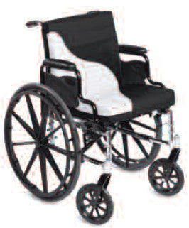 Short-WaveÂ¨ Seat and Back Cushion, 18 in. W, Foam, Black / White, Non-inflatable