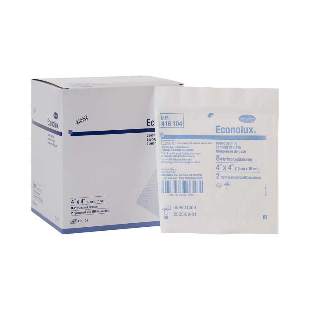 EconoluxÂ¨ Sterile Gauze sponge, 4 x 4 Inch