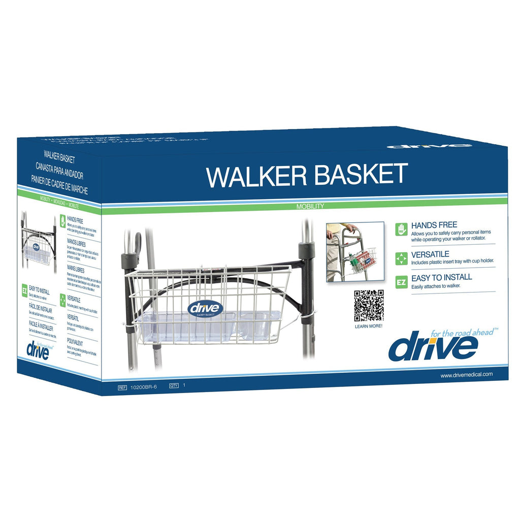 driveÂª Walker Basket, Aluminum, Plastic Insert Included