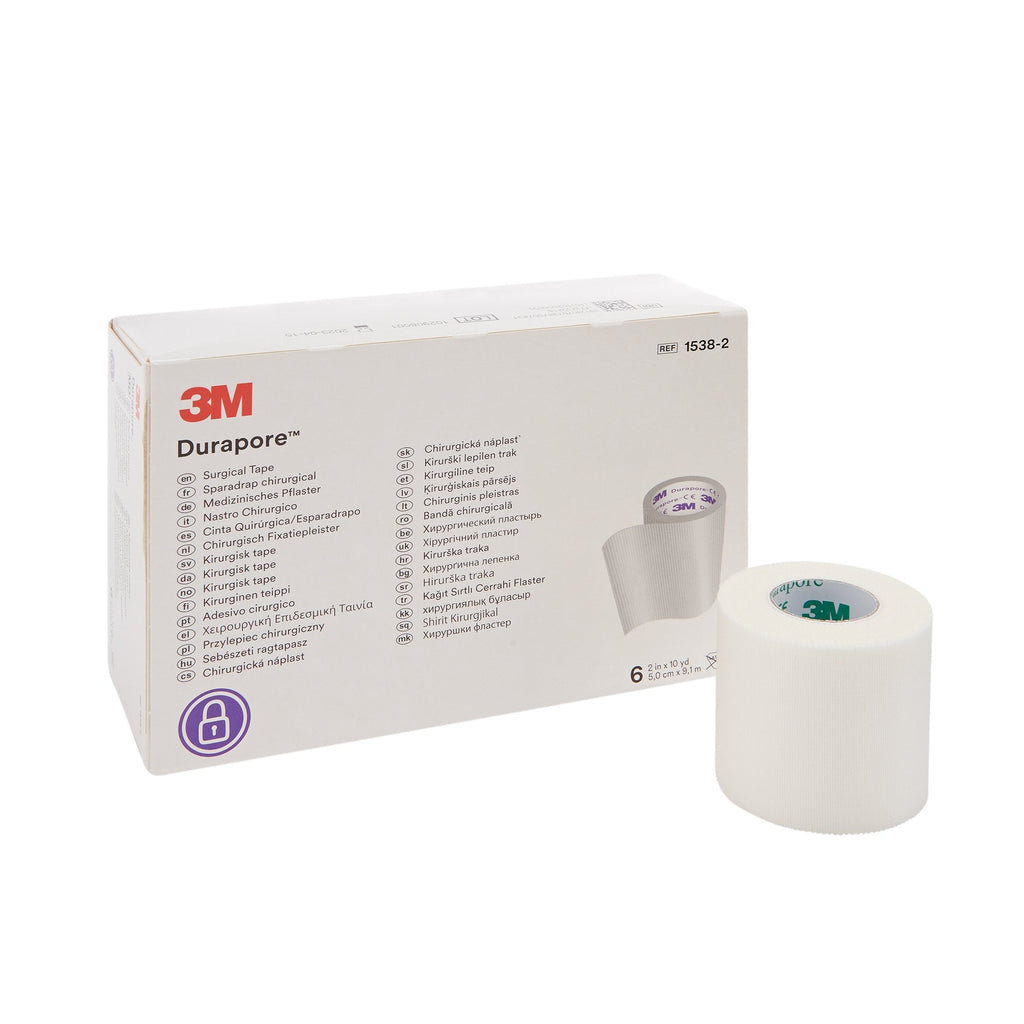 3MÂª DuraporeÂª Silk-Like Cloth Medical Tape, 2 Inch x 10 Yard, White