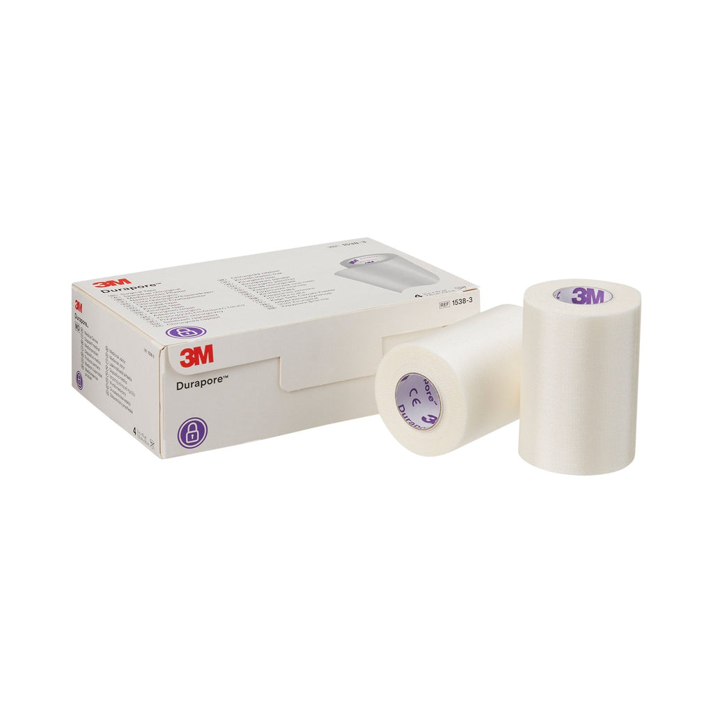 3MÂª DuraporeÂª Silk-Like Cloth Medical Tape, 3 Inch x 10 Yard, White