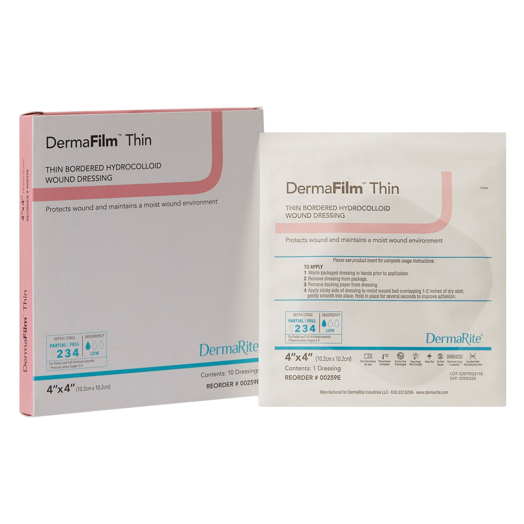 DermaFilmÂ¨ Hydrocolloid Dressing, 4 x 4 Inch