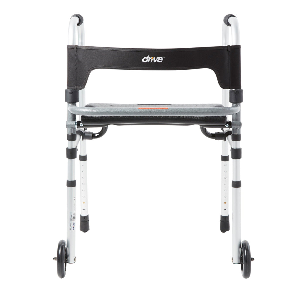 Clever-Lite LS Aluminum Dual Release Folding Walker, 29_ Ã 39 Inch Height