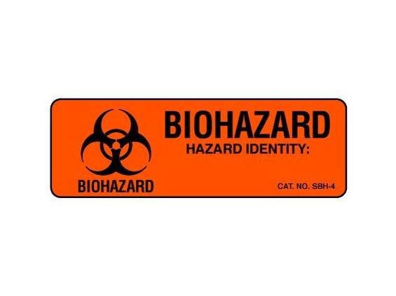Biohazard Warning Label