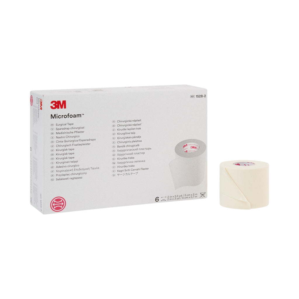 3MÂª MicrofoamÂª Foam / Acrylic Adhesive Medical Tape, 2 Inch x 5-1/2 Yard, White