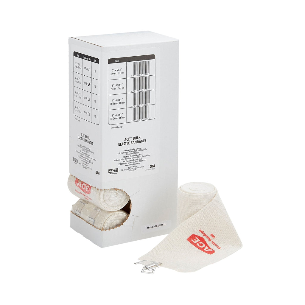 3MÂª AceÂª Elastic Bandage with Clip Detached Closure, 3-Inch Wide