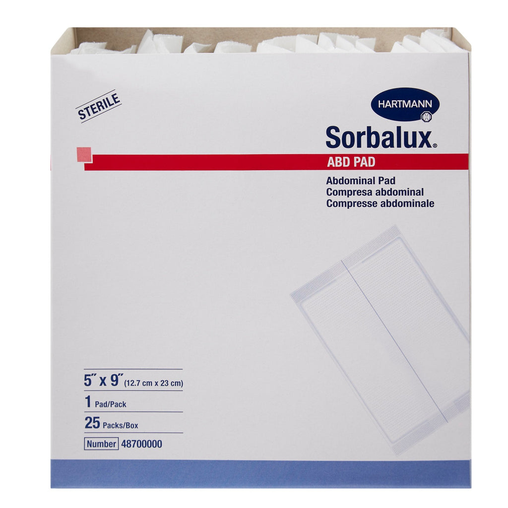 SorbaluxÂ¨ ABD Sterile Abdominal Pad, 5 x 9 Inch