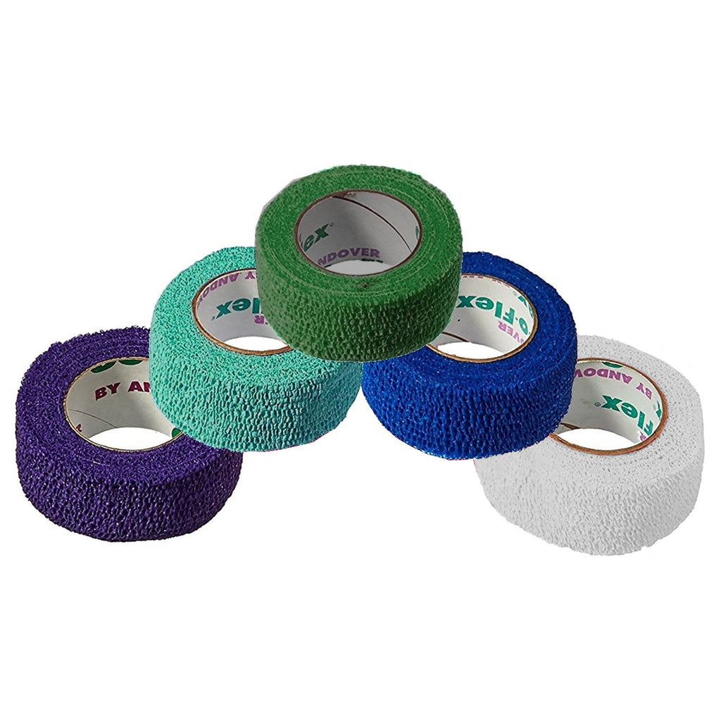 CoFlexÂ¨ NL Cohesive Bandage, 1 Inch x 5 Yard, Teal / Blue / White / Purple / Green