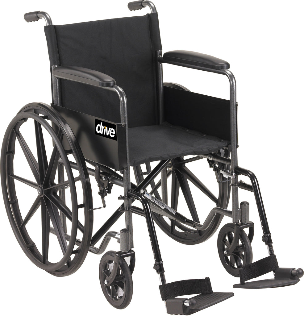 driveÂª Silver Sport 1 Wheelchair, 18-inch Seat Width