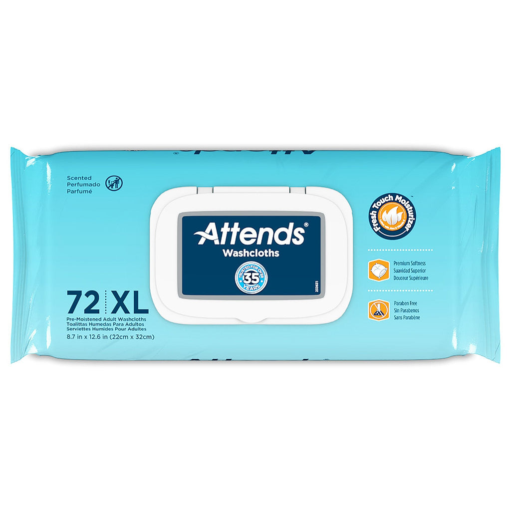 AttendsÂ¨ Scented Washcloths, 72 Count Soft Pack