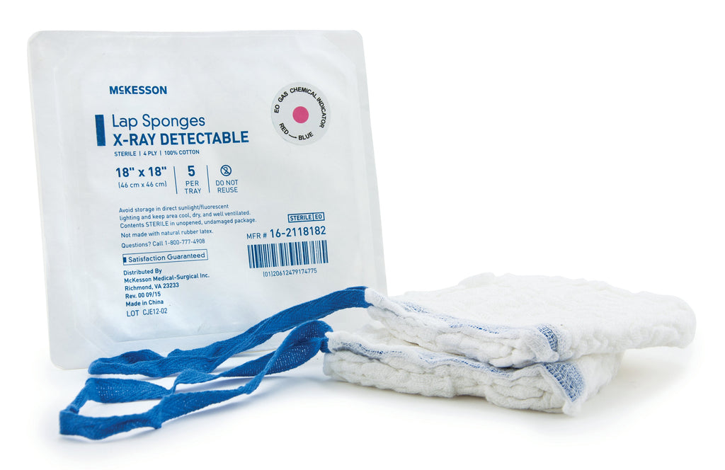 McKesson Laparotomy Sponge, 18 x 18 Inch
