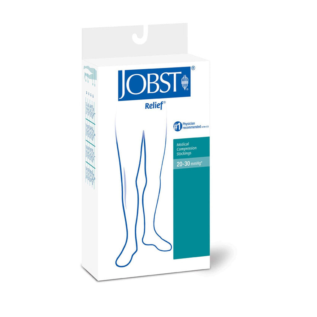 JobstÂ¨ ReliefÂ¨ Thigh-High Compression Stockings, Large, Beige