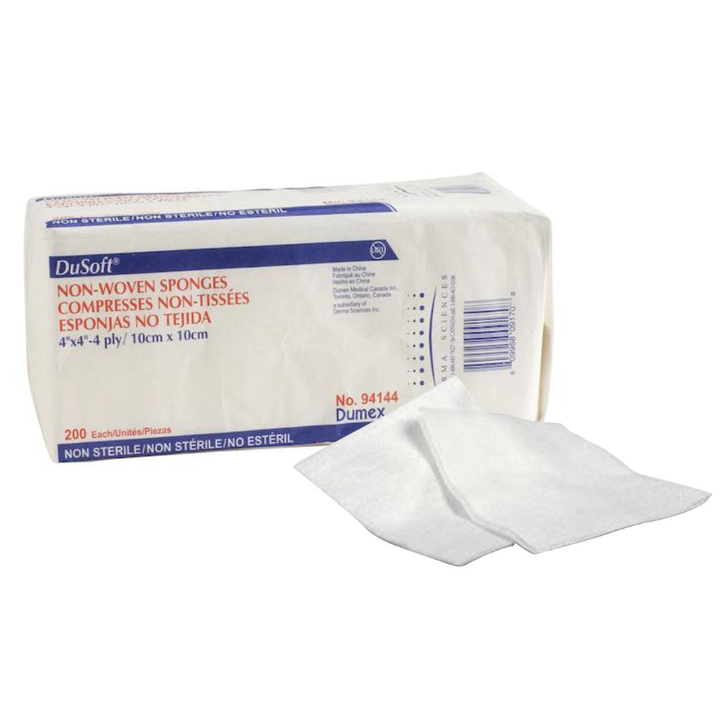 Dusoft Nonsterile Nonwoven Sponge, 4 x 4 Inch