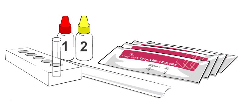 ClearviewÂ¨ Strep A Exact II Dipstick Infectious Disease Immunoassay Rapid Test Kit
