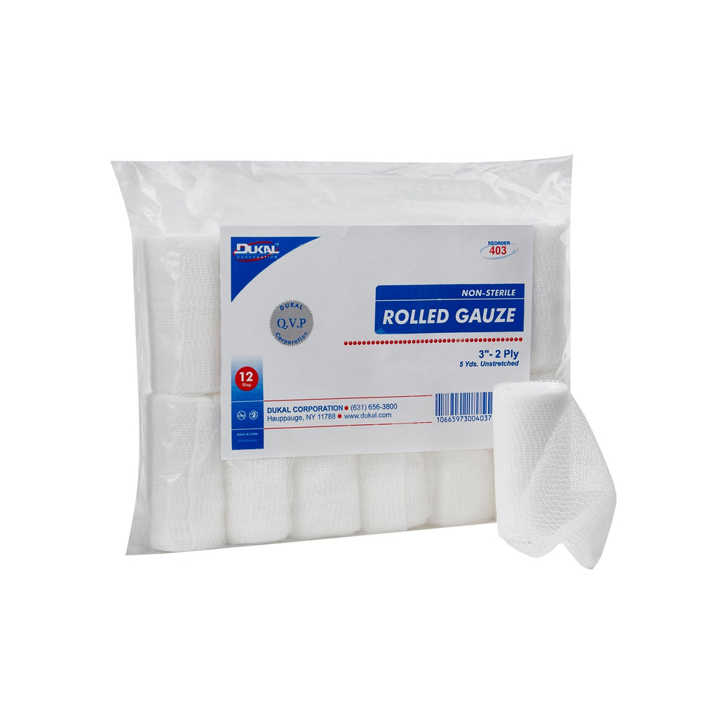 DukalÂª Nonsterile Conforming Bandage Roll, 3 Inch x 5 Yard