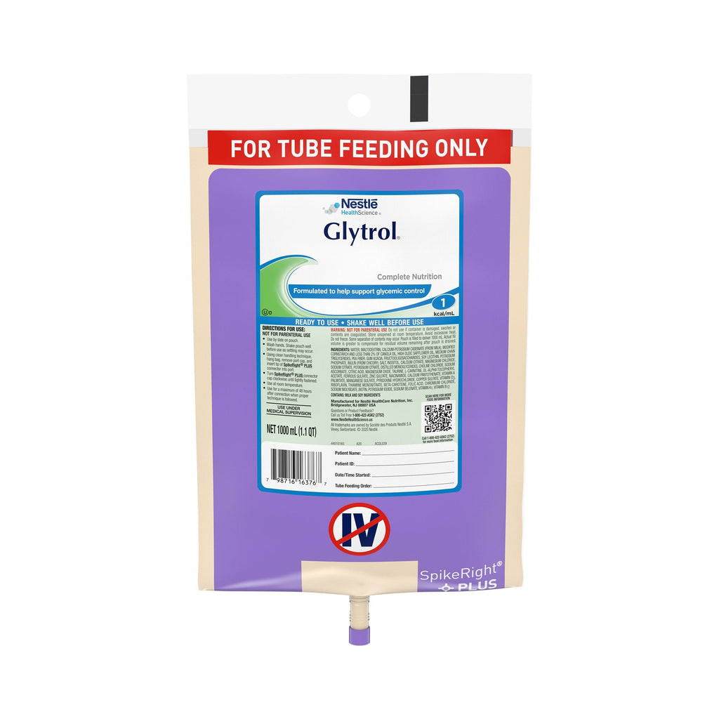 GlytrolÂ¨ Ready to Hang Tube Feeding Formula, 33.8 oz. Bag