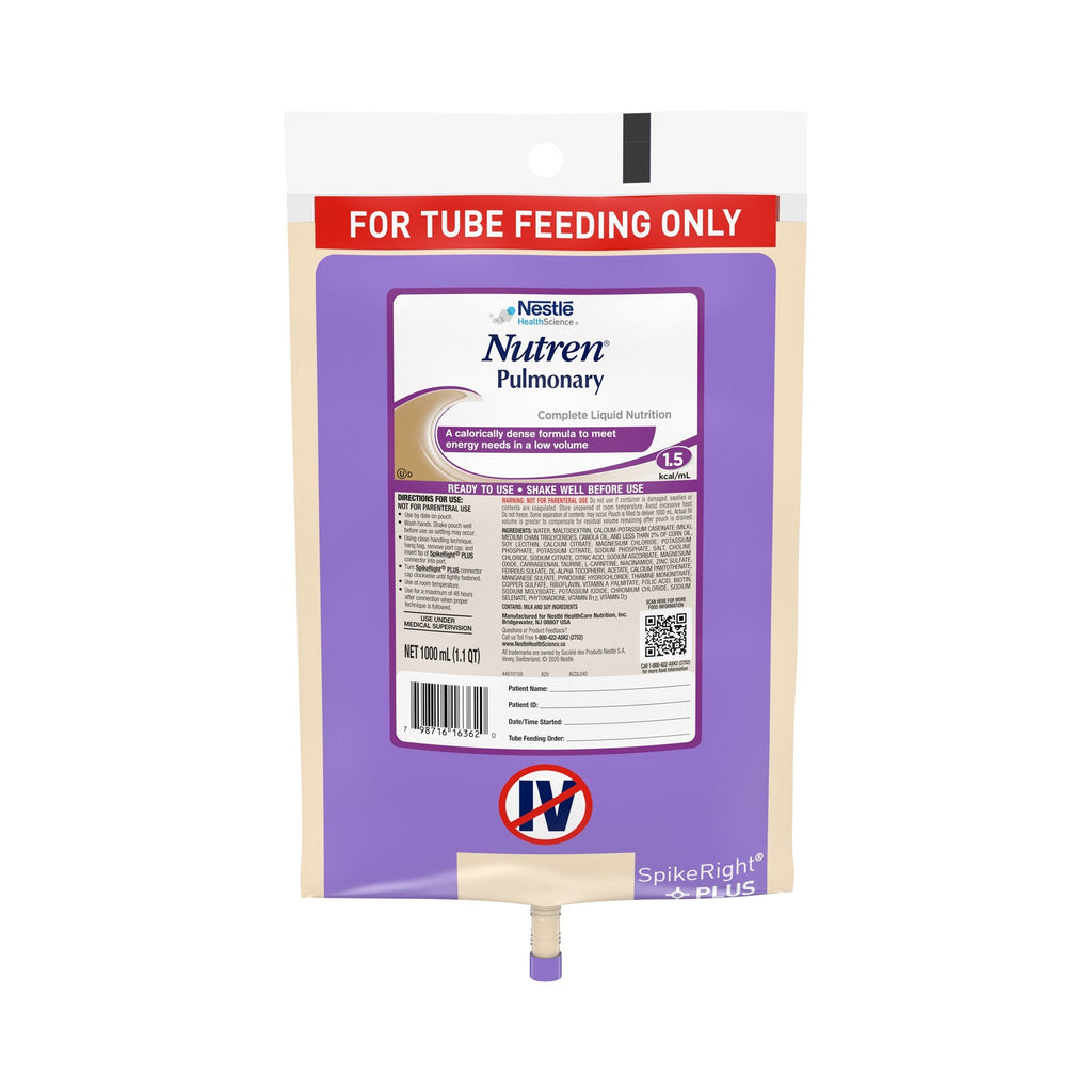 NutrenÂ¨ Pulmonary Ready to Hang Tube Feeding Formula, 33.8 oz. Bag